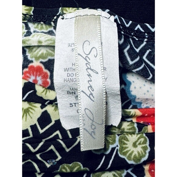 Y2K Multicolor Floral Top w Sparkle Dots Fitted Lower Off Shoulder Sydney Joy S - Picture 8 of 9